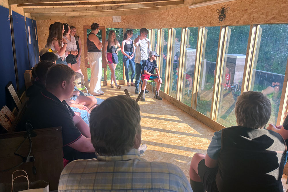 The Apiary / Bee Viewing Room at Godshill Orchards on the Isle of Wight